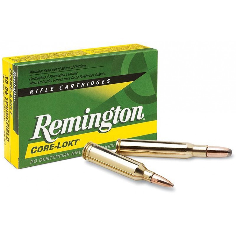 Munición Remington 30-06 Spr 150g. Core Lokt
