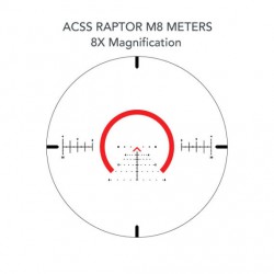 Visor Primary Arms 1-8x24 PLX FFP disponible en retícula Griffin MIL M8, Raptor M8 Meter 5.56/.308 o Raptor M8 Yard 5.56 / .308